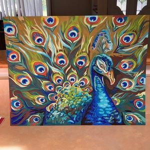 Peacock acrylic painting